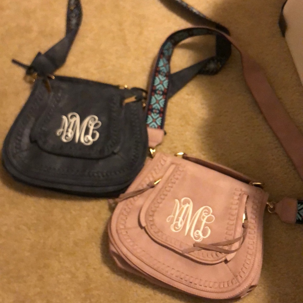 Monogrammed saddle bags